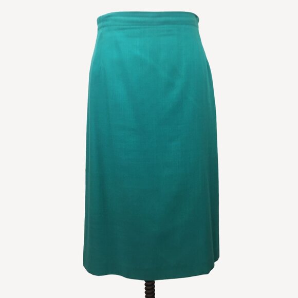 Vintage Fairfax & Kent Women Suit Set Skirt Jacket Teal Blue Work Office Size 18 - Picture 6 of 16